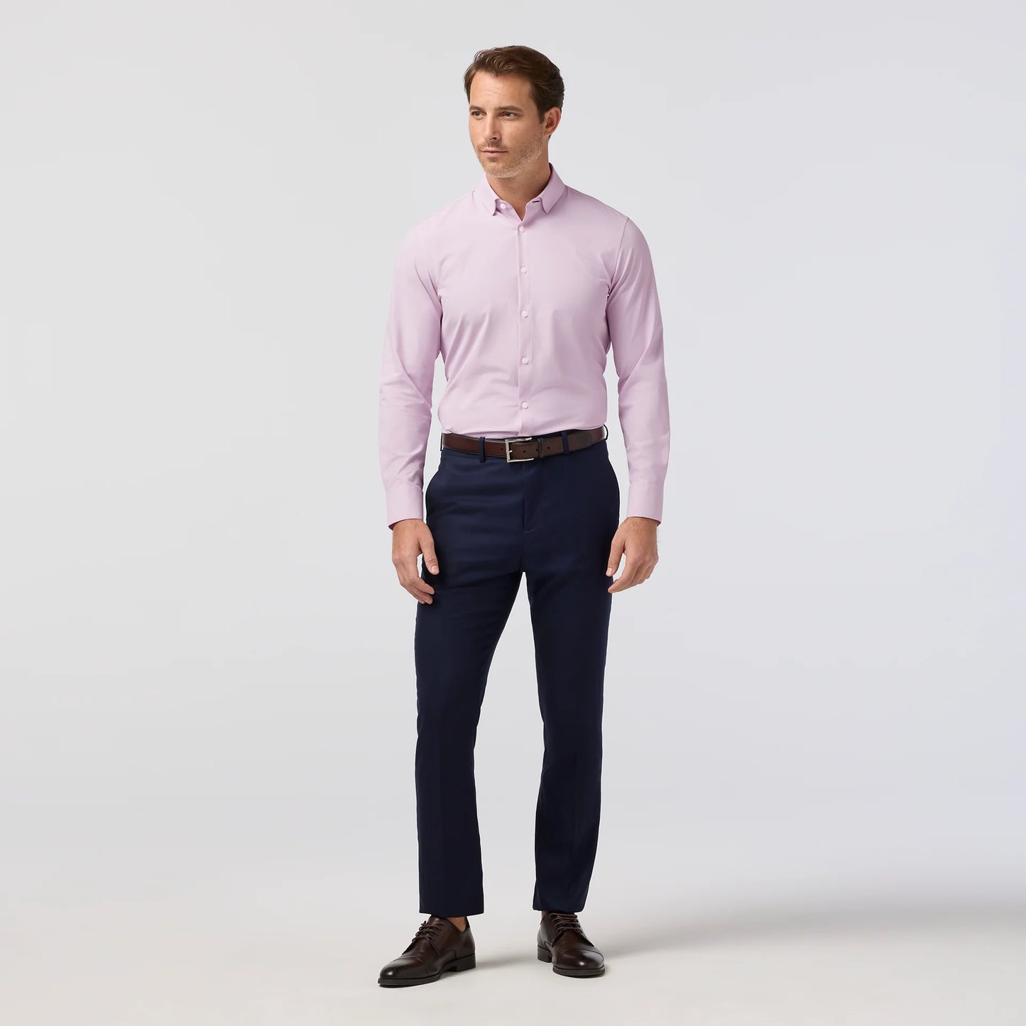Mizzen + Main Leeward Long Sleeve Dress Shirt Pink Salt