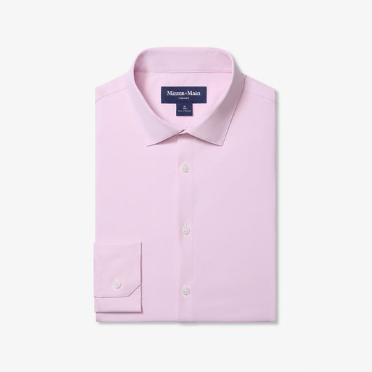 Mizzen + Main Leeward Long Sleeve Dress Shirt Pink Salt
