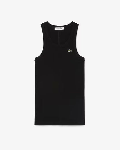 Lacoste Women's Slim Fit Cotton Tank Top | Black