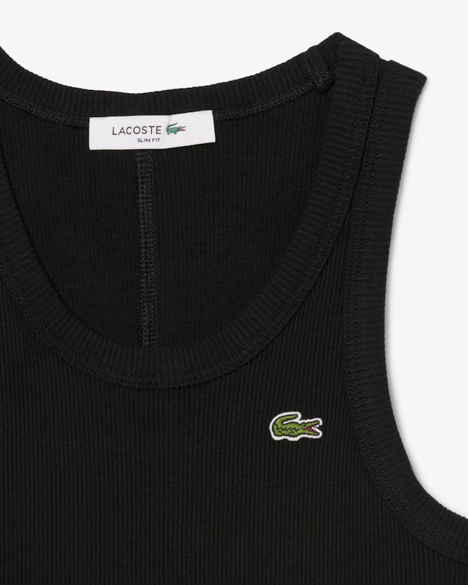 Lacoste Women's Slim Fit Cotton Tank Top | Black
