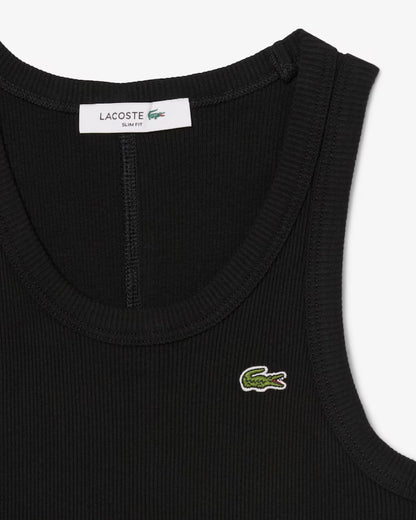 Lacoste Women's Slim Fit Cotton Tank Top | Black
