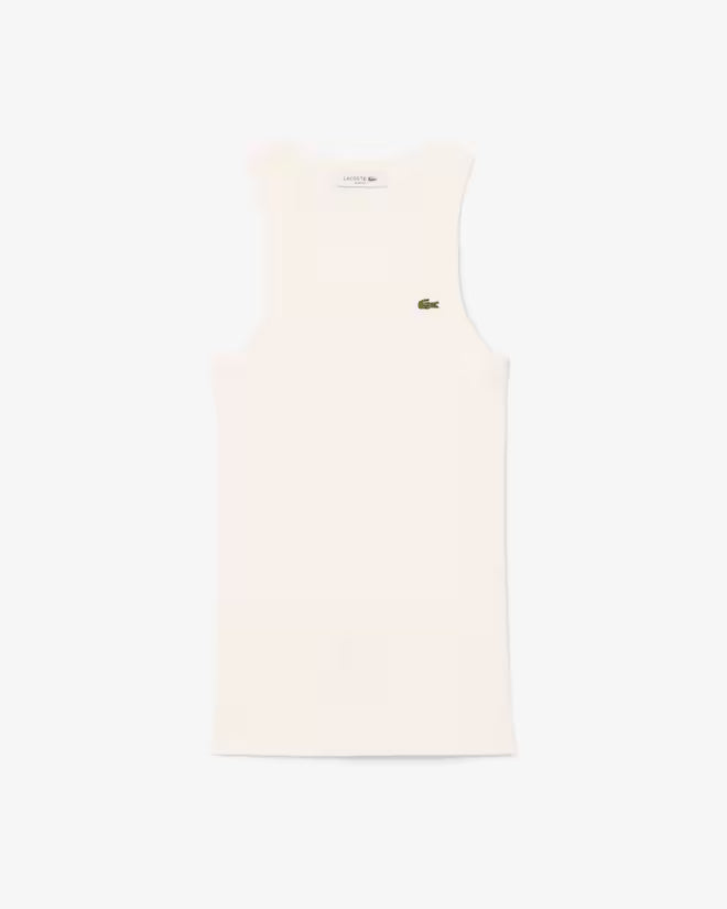 Lacoste Women's Slim Fit Cotton Tank Top | White