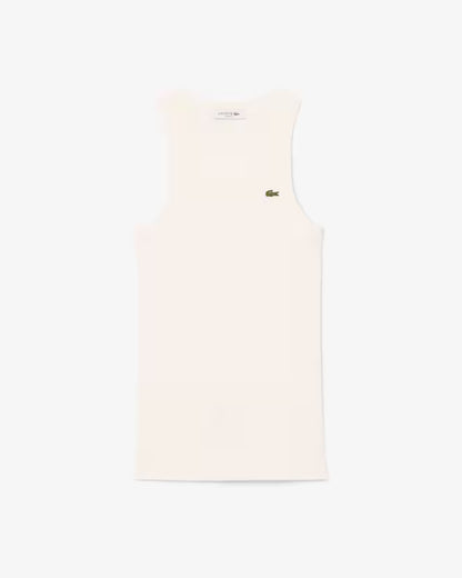 Lacoste Women's Slim Fit Cotton Tank Top | White