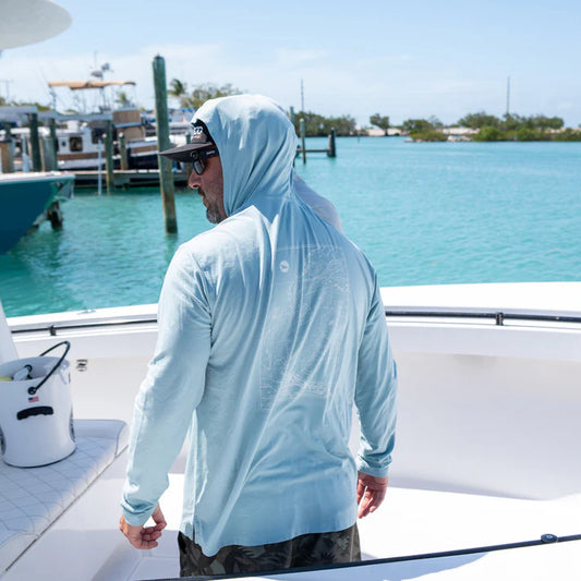 Qualified Captain Nav Chart Premium Performance Hoodie | Teal
