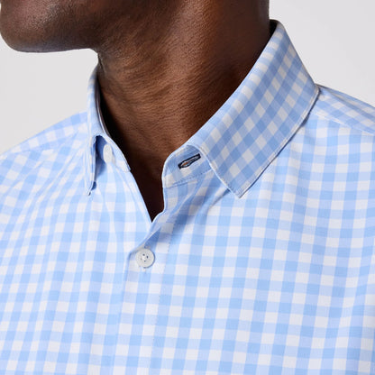 Mizzen+Main Leeward Dress Shirt Light Blue Gingham