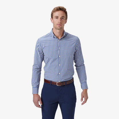 Leeward LS Dress Shirt - Navy Madison Check - 1WS-1224 - Mizzen+Main