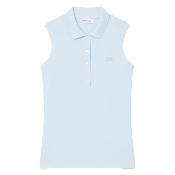 Lacoste Slim Fit L.12.D Sleeveless Stretch Golf Polo Light Blue