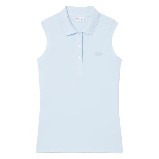Lacoste Slim Fit L.12.D Sleeveless Stretch Golf Polo Light Blue