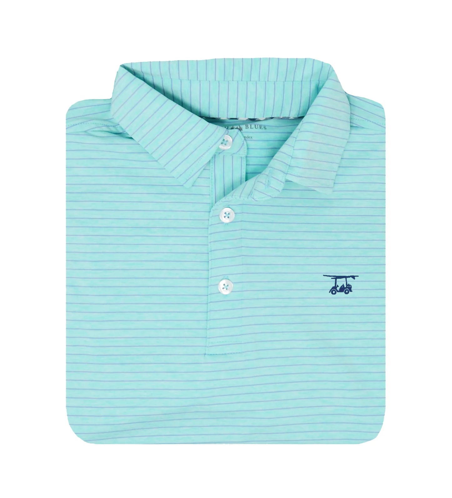 Albatross Polo - Heather aruba with lavender stripes -PALBATROSS-SAL- Baldhead Blues