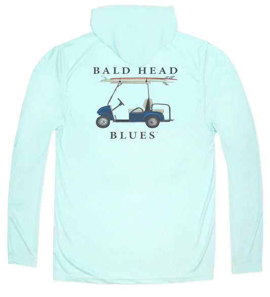 Performance Long Sleeve Golf Cart Hoodie-Sea Glass-PERFHCARTS-Baldhead blues