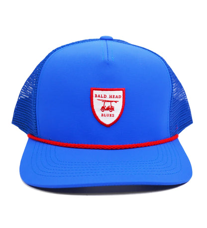 Performance Trucker Hat-Blue-Bald Head Blues