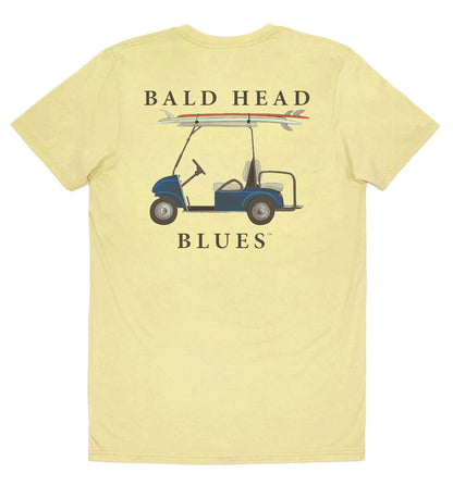 Island Tee-Short Sleeve Golf Cart-Yellow-TEECARTY-Baldhead blues