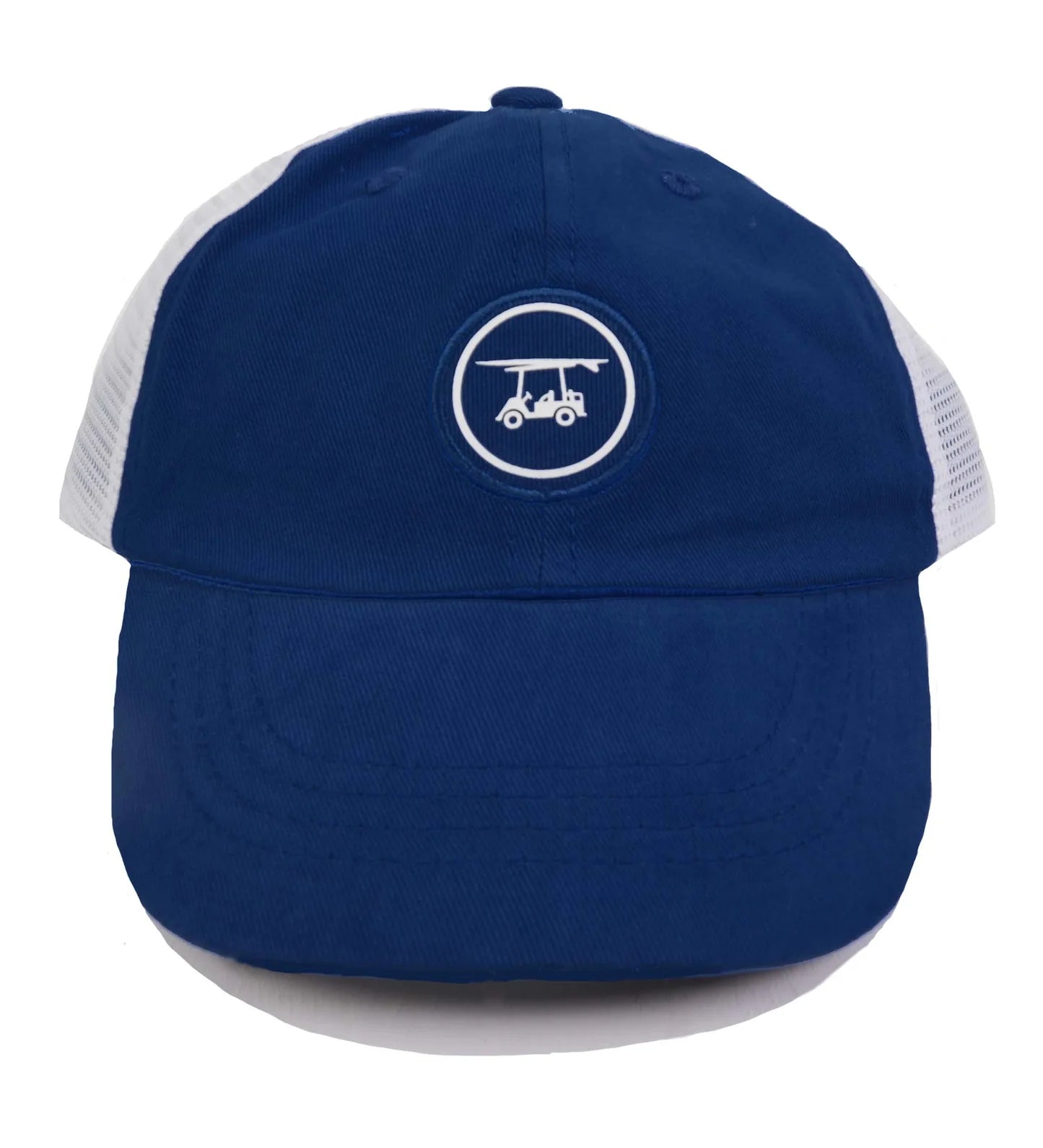 Youth Trucker Hat w/ circle logo-Navy-YCTRUCKER-N-Baldhead blues