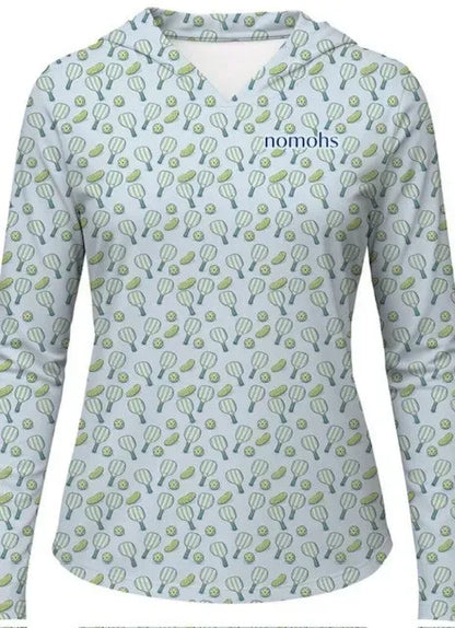 nomohs Women's Pickleball and Pickles Hoodie (UPF 50+)