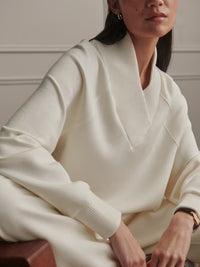 Varley Macie Zip-Hem Sweater | Color: Pristine