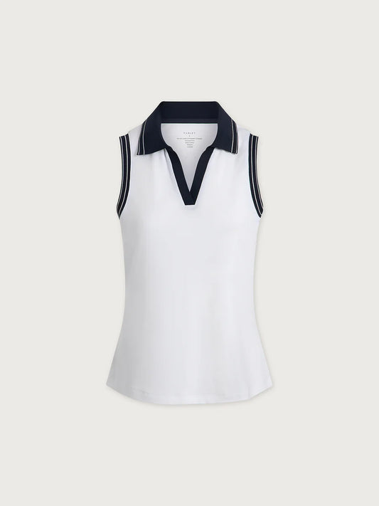 Varley - Isaac Performance Polo - White/Navy