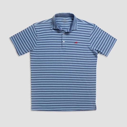 Beach & Barn - The Good Hang Polo - Blue Stripe