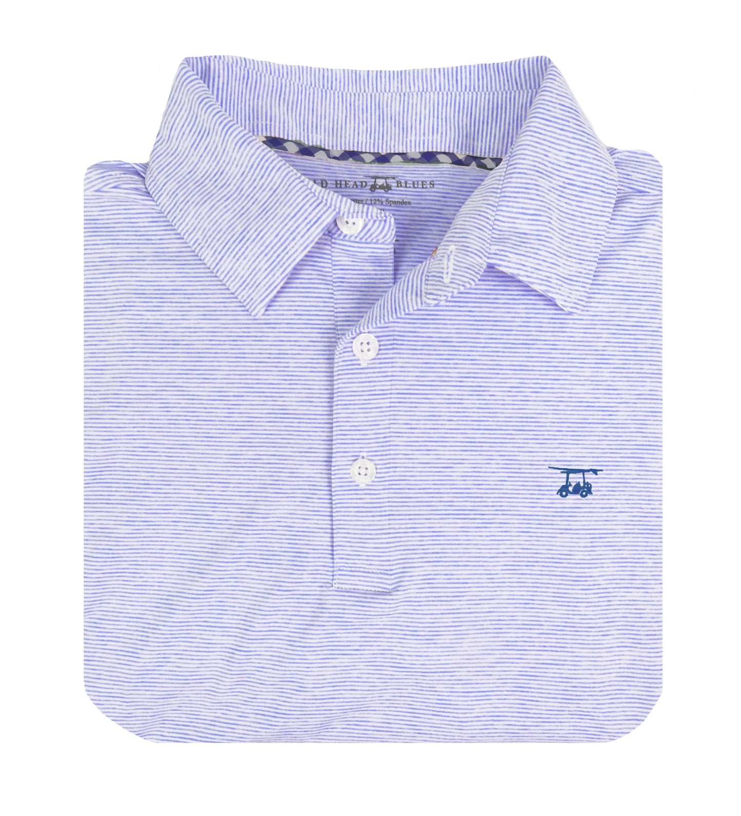 Albatross Polo - Heather lavender with white microstripes -PALBATROSS-HLWM- Baldhead Blues