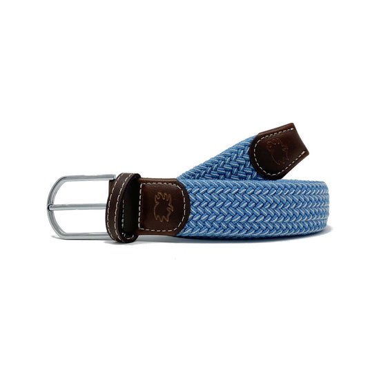 Belts-The Newport Two Toned Woven Stretch Belt-137-Roostas