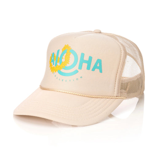 Aloha Foam Trucker Hat | Lei Puakenikeni flower